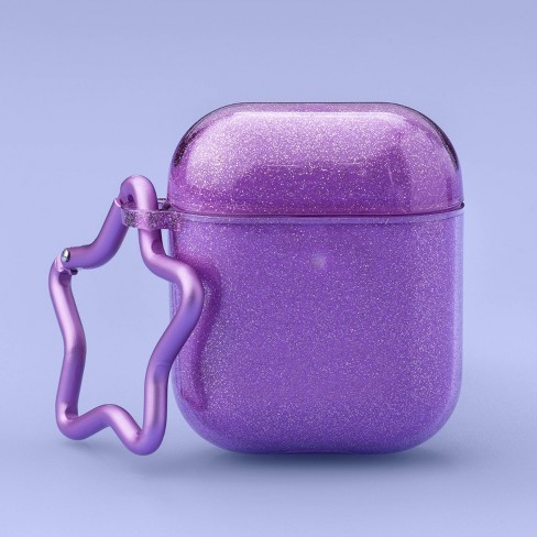Airpod Hardshell Case Glitter Purple More Than Magic Target