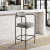 Andrean Arm Counter Stool - BST3901A - Grey/Black - Safavieh - 3 of 4