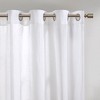 Vynxaria Color-Block Linen-Like Semi-Sheer Curtain Panel, 52" W x 84" L, Oeko-Tex Certified, Grommet Top, Machine Washable - 4 of 4