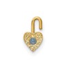 Black Bow Jewelry Mar Synthetic Aquamarine 14k Yellow Gold Heart Pendant Enhancer, 5mm - 3 of 4