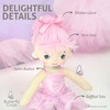 Butterfly Craze Ballerina Dancer Doll - Soft, Cuddly Cloth Doll/Stuffed Toy With Pink Yarn Hair And Pink Ballet Costume - 3 of 4