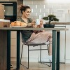 Barstool,Armless Industrial Faux Leather Barstools With Metal Legs And Footrest,Dining Chairs For Home Office Kitchen Island-The Pop Home - 2 of 4
