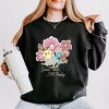S.W.Smiley Good Vibes Grow Here Flowers - Women's Lightweight Garment Dyed Sweatshirt - 2 of 4