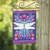 Patterned Dragonfly Garden Linen Flag - 2 of 3