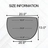 13" Kante Lightweight Outdoor Concrete Bowl Planter: Durable & UV Resistant - Rosemead Home & Garden, Inc. - 3 of 4