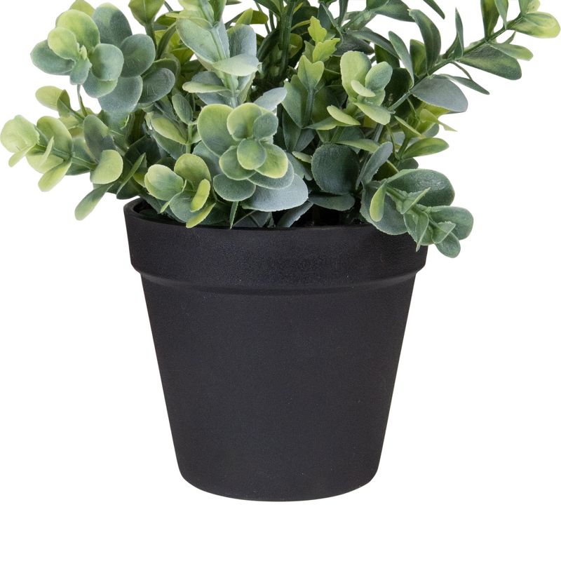 Northlight 10" Green Artificial Melia Azedarach Plant in Black Pot, 3 of 6