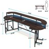 Resenkos Computer Desk, Gaming Desk,75" Gaming Desk Computer Desk with LED Strip & Monitor Shelf,Black - 2 of 4