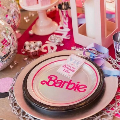 Barbie Malibu Beach Small Round Dessert Paper Plates, 7 Inches, 8
