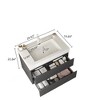 NicBex Floating Bathroom Vanity with Undermount Sink,Bathroom Sink Vanity with 2 Drawers,36/30/24 inch Bathroom Sink Cabinet for Bathroom,White Gray - 3 of 4