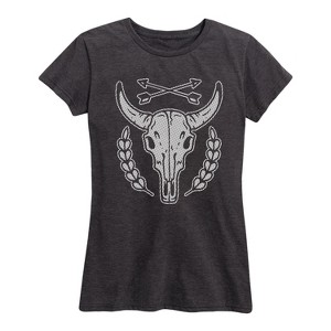 Women's - Country Casuals - ST-Shirtr Skull Crest Short Sleeve Graphic T-Shirt - 1 of 4