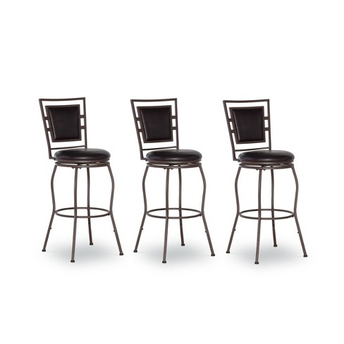 Black bar stools discount set of 3