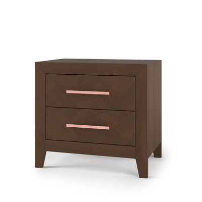 Child Craft Kieran 2 Drawer Nightstand for Nursery or Bedroom, Large Storage Drawers, Made of Sturdy Pinewood, Non-Toxic, Baby Safe Finish