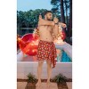 HAPPY BAY Men's Christmas Tree Swimwear Beach Gifts Pareo Swim Trunk Vacation Holiday Xmas Party Beachwear Short Sarong for Men One Size Red - 3 of 4