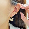 Paaaawaters 18k Gold Filled Natural Shell Butterfly Dangle Earrings - 2 of 4