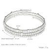 Silver Copper Crystal - Embellished Modern Women's Stretch Bracelet - 4 of 4