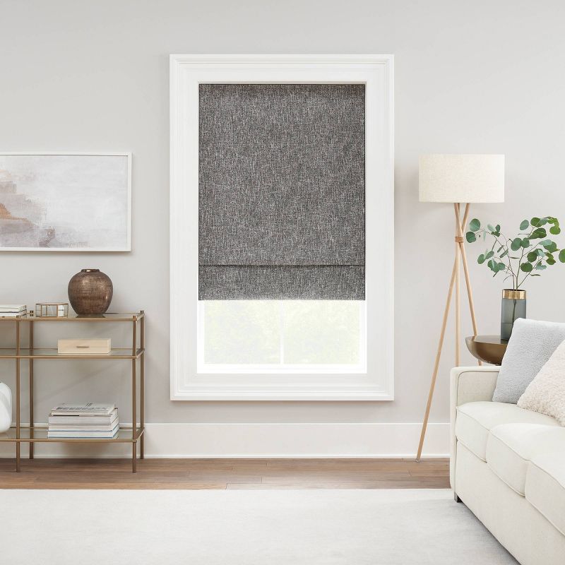 Drew 100% Total Blackout Cordless Roman Blind and Shade - Eclipse, 1 of 13