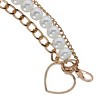 CTM Women's Gold Pearl with Heart Bag Chain - 2 of 2