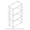 Furinno 4-Tier Multipurpose Display Rack Storage Shelving Unit with Square Tube Open Bookshelf,French Oak/Black - 3 of 4