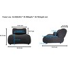 TiramisuBest Black Modular Sofa,Adjustable Headrests,Chenille Sectional,Hidden Legs,Reclining Backrest for Living Room/Bedroom - 4 of 4