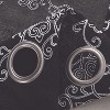 RT Designers Collection Sheryl Embroidery Dorly Grommet Curtain Panel Pair 36" x 84" Black - 4 of 4