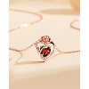 Molenia Heart Birthstone Necklace for Women 925 Sterling Silver Rose Gold Necklace Pendant Jewelry Christmas Anniversary Birthday Gifts for Her - 3 of 4