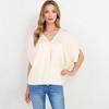 Anna-Kaci Women's V-Neck Dolman Sleeve Blouse - 2 of 4