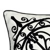 20"x20" Edie@Home Arabesque Tile Lasercut Square Indoor Outdoor Throw Pillow Black: Woven Polyester, Zipper Closure - 3 of 4
