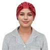 Anna-Kaci Women Silk Bonnet for Sleeping Satin Lined Hair Bonnet Twist Elastic Band Hair Cap - 2 of 4