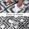 Area Rug for Living Room Bedroom Machine Washable Modern Diamond Rug Non-Slip Medium Pile Stain-Resistant Dining Accent Carpet - 4 of 4