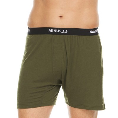 Minus33 Merino Wool Micro Weight - Men's Wool Boxer Shorts Woolverino Olive  Drab Green XL