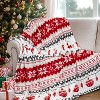 Lomsoe Christmas Throw Blanket for Couch, Holiday Christmas Reindeer Snowflakes Flannel Blanket, Soft, Cozy, Warm Winter Throw Decor. - 2 of 4