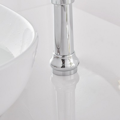 Polished Chrome Single-Handle Waterfall Vessel Bathroom Faucet