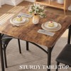 Dining Table Set for 2, Square Kitchen Table and Chairs Set with Upholstered Chairs, Metal Frame and MDF Tabletop, for Small Spaces, Breakfast - 4 of 4
