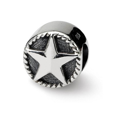 Black Bow Jewelry Sterling Silver Star Bead Charm