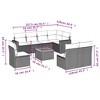vidaXL Patio Sofa Set with Cushions Outdoor Furniture 9 Piece Poly Rattan - Gray - 3 of 4