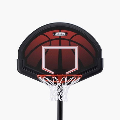 Adjustable Black Steel Portable Youth Basketball Hoop with 32" Backboard