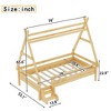Kumasinova Twin/Full House Platform Bed with Stairs,Solid Wood Low Profile Bed Frame for Boys & Girls Bedroom,No Box Spring Needed - 3 of 4