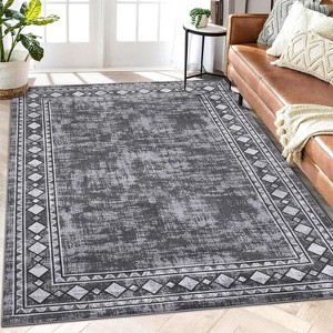 Regional carpet,geometric boundary carpet,modern minimalist office carpet in living room,bedroom - 1 of 4