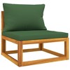 vidaXL 2 Piece Patio Sofa Set with Cushions Solid Wood Acacia - 3 of 4