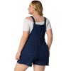 Agnes Orinda Women's Plus Size Outfits Fashion Overalls Denim Ripped Raw Hem Shortalls - 4 of 4