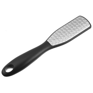 Unique Bargains Foot File Removes Dead Skin Pedicure Feet Care Tool Stainless Steel Black - 1 of 4