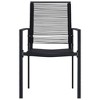 vidaXL Patio Chairs 2 pcs Black PVC Rattan - All Weather Outdoor Seating Ideal for Garden, Deck, Patio or Poolside Lounge - 3 of 4