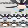 Kviflon 48 Inch Ceiling Fan with Light,RGB LED Light,Flush Mount Base, Five Reversible Blades - 3 of 4
