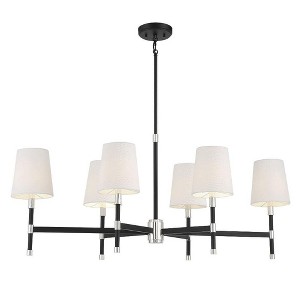 Savoy House Brody 6 - Light Chandelier in  Matte Black/Polished nickel - 1 of 4