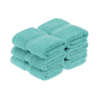 Premium Cotton 800 GSM Heavyweight Plush Luxury 6 Piece Face Towel/ Washcloth Set by Blue Nile Mills