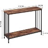 Acekool Narrow Entryway Console Table,  Industrial Sofa Table with Storage Shelf, for Hallway, Living Room, Office - 3 of 4