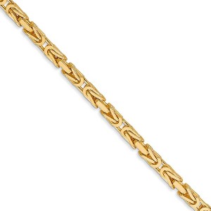 Black Bow Jewelry 2.5mm, 14k Yellow Gold, Solid Byzantine Chain Necklace - 1 of 4