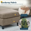 MOONMISS 101" Modular Corduroy Sectional Sofa with Two Ottomans,U Shaped Couch for Living Room,Office - 2 of 4