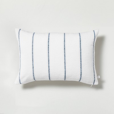 14" x 20" Vertical Stripe Throw Pillow Blue - Hearth & Hand™ with Magnolia