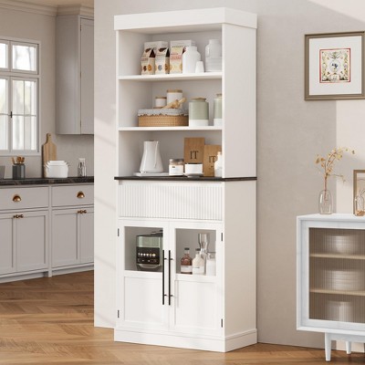 70" Storage Cabinet, Tall Kitchen Pantry Cabinet with Drawer
